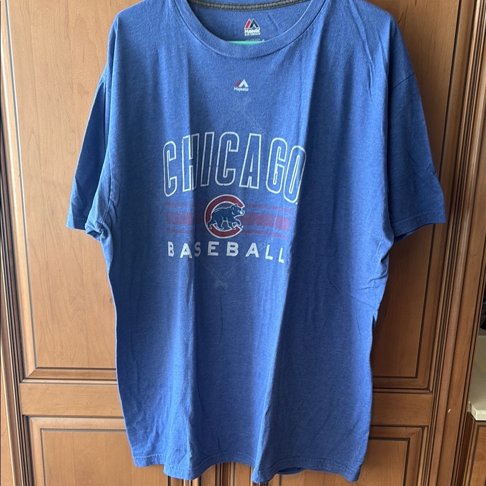 Majestic Blue Chicago Cubs Short Sleeve Tee
